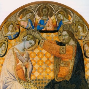 Jacopo di Mino del Pellicciaio, Coronation of the Virgin (detail), (1350)