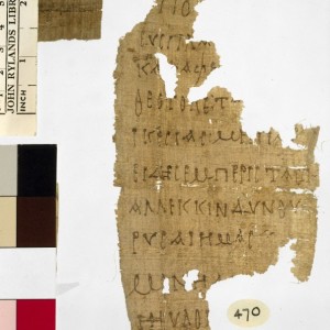 Rylands Papyrus 470, containing the Sub Tuum Prayer