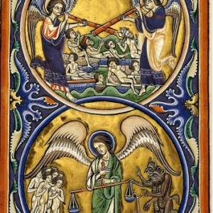 The Resurrection of the Dead and the Weighing of Souls, from the Psalter of Blanche of Castile (13th c.)