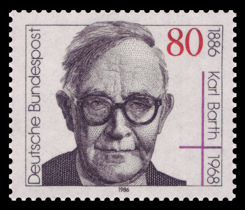 German postage stamp honoring Karl Barth's 100th birthday