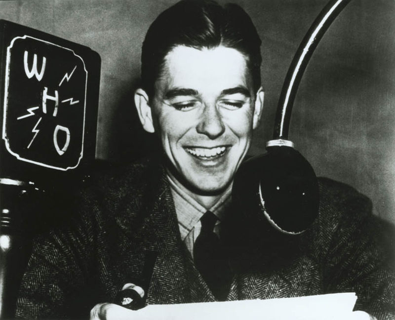 Ronald Reagan as a radio announcer, 1934-37