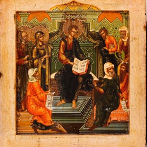 Jesus Among the Doctors, Russian Icon (c. 1800)