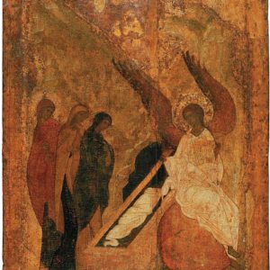 Workshop of Daniel Chorny and Andrey Rublev, Icon of the Women at the Grave (1420s)