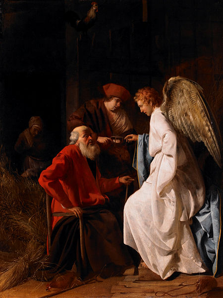 Simon Hendricksz, Tobias and the Angel Curing Tobit of Blindness (1630)