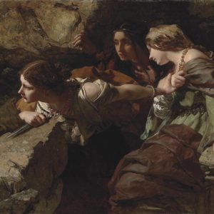 James Sant, Courage, Anxiety and Despair - Watching the Battle (1850)