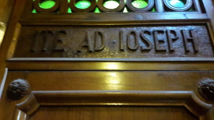 "Ite ad Ioseph" ("Go to Joseph," Genesis 37:28), from a door in San Giuseppe dei Teatini, Palermo, Sicily