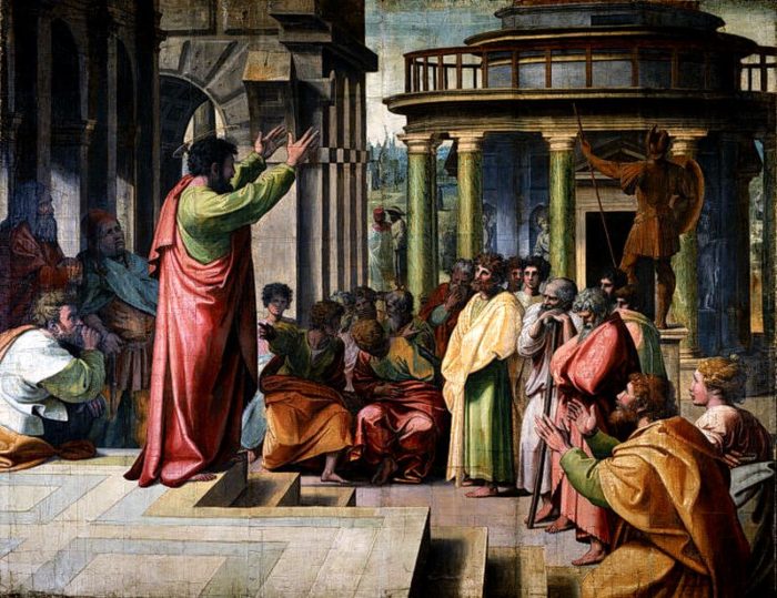 Raphael, St. Paul Preaching in Athens (1515)