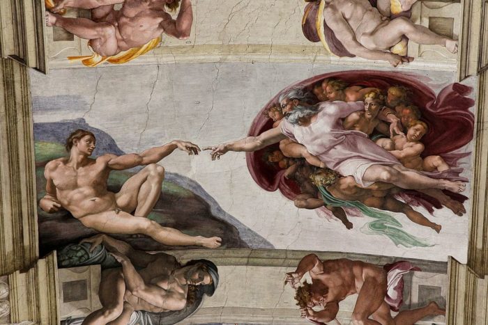 Michelangelo, Creation of Adam (1512) [from the Sistine Chapel ceiling] 