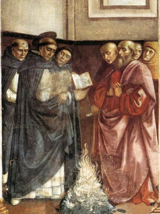 Domenico Ghirlandaio, St Dominic Burning Heretical Writings (1490)