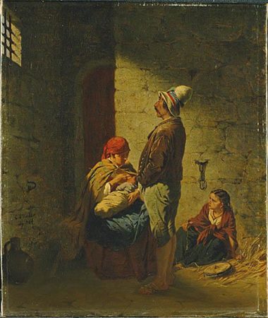 Carl d´Unker, Gipsy Family in Prison (1864)