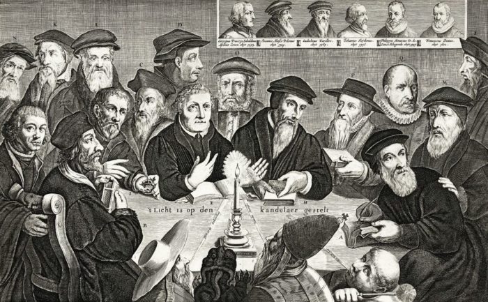 17th c. engraving of the major Protestant Reformers