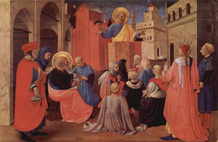 Fra Angelico, Sermon of St. Peter in the presence of St. Mark (1433)